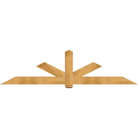 Ekena Millwork Kennewick Rough Sawn Timber Gable Bracket, Western Red Cedar, 108"W x 27"H x 4"D x 6"F, 6/12 Pitch GBW108X27X0406KEN00RWR